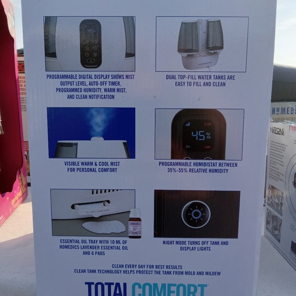 New in box 120-Hour Warm or Cool Mist Ultrasonic Humidifier with Digital display - Picture 3 of 3